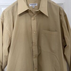 Monsieur by Givenchy Men's Beige/ Mustard Dress Shirt